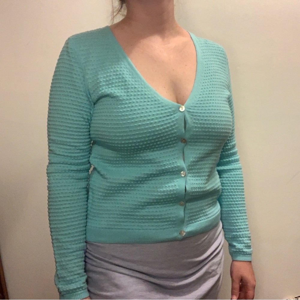 Draper James cardigan with bobble stitches, size small - Picture 5 of 5